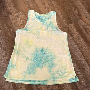 Tie dye workout tank top